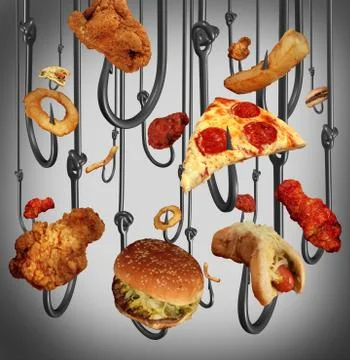 Eating addiction Stock Illustration