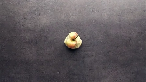 Eating apple bite by bite, stop motion animation Stock Footage 73278194