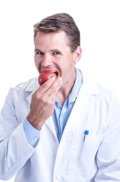 Eating an apple Stock Photos