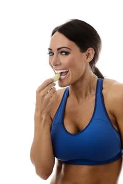 Eating apple Stock Photos