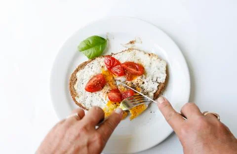 Eating breakfast Stock Photos