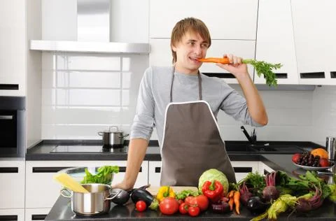 Eating carrot Stock Photos
