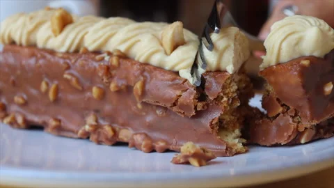 Eating dessert Stock Footage 206440395