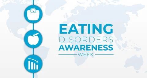 Eating Disorders Awareness Week  Background Illustration Banner Stock Illustration