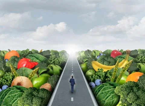 Eating Healthy Path Stock Illustration
