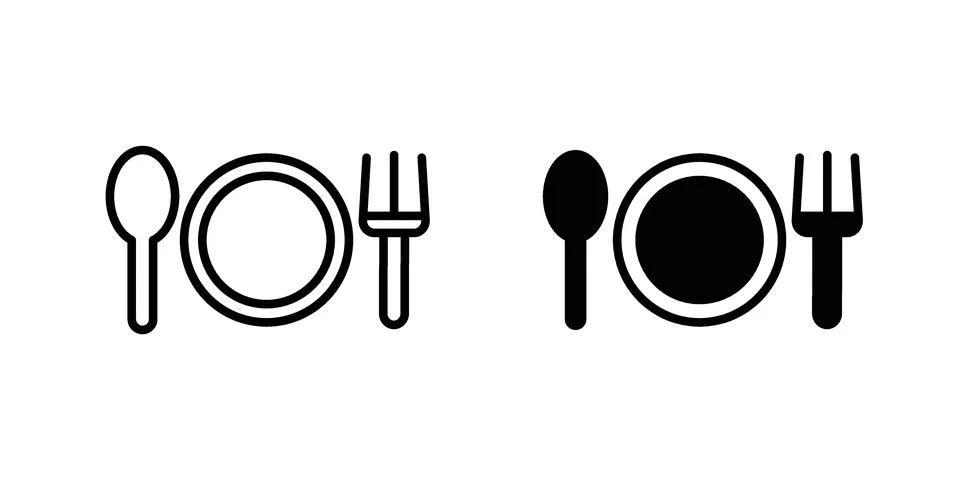 Eating icon vector design illustrations Stock Illustration