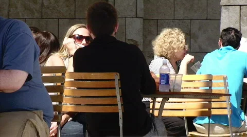 Eating Lunch Stock Footage 461411