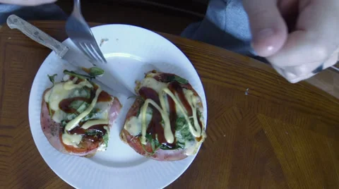 Eating lunch time lapse 库存影片 29422785