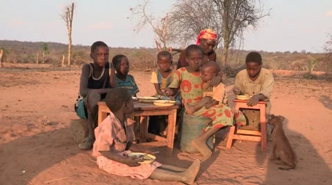 Eating Maize and Beans Stock Footage 8657812