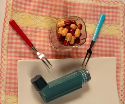 Eating Medication Stock Photos