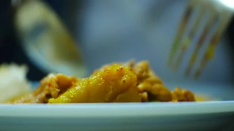 Eating noodle with smoke Stock Footage 83620294