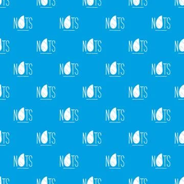 Eating nut pattern seamless blue 스톡 일러스트