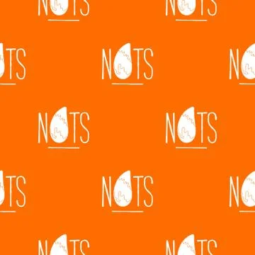 Eating nut pattern vector orange Illustrazione stock