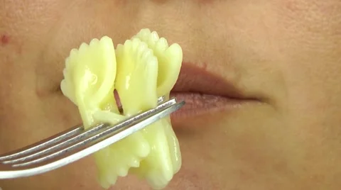 Eating pasta Stock Footage 68890937