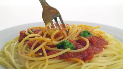 Eating pasta Spaghetti Stock Footage 60843991