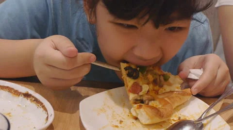 Eating pizza Stock Footage 39447375