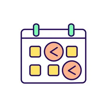 Eating plan RGB color icon Illustrazione stock