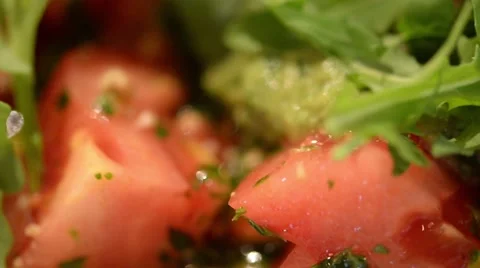 Eating Salad Close Up Video stock 65230611