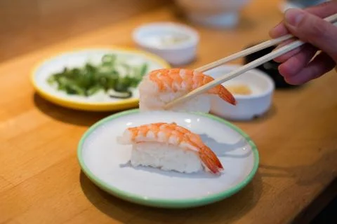 Eating Sushi Stock Photos
