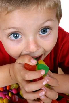 Eating Sweets Foto stock