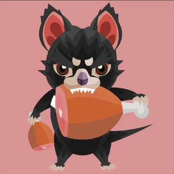 Eating Tasmanian Devil 스톡 일러스트