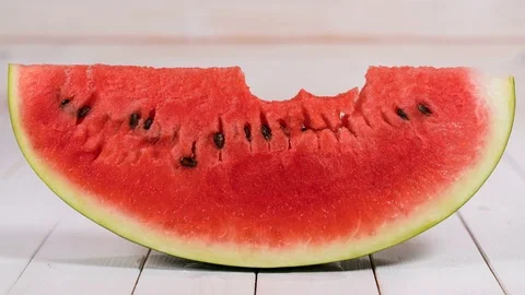 Eating watermelon slice Video stock 77716778