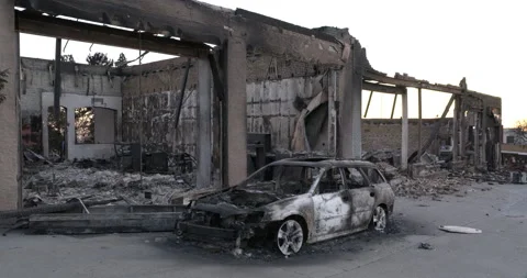 Eaton Fire Damage Altadena Stock Footage 297790131