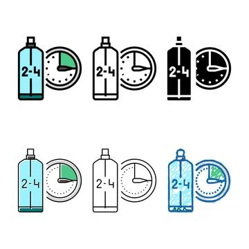 Eau de cologne edition edc cosmetic color icon vector Stock Illustration