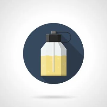 Eau de parfum flat color round vector icon Illustration