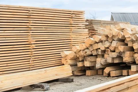 Eaves board in stacks Stock Photos
