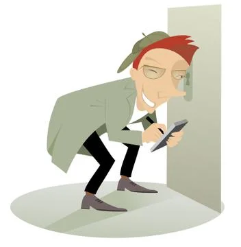 Eavesdrop Stock Illustration