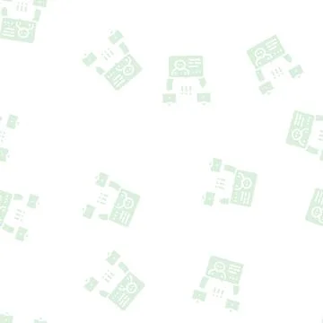 Eavesdropping attacks glyph seamless pattern Stock Illustration