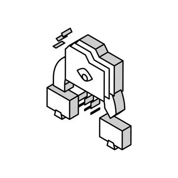 Eavesdropping attacks isometric icon vector illustration Stock Illustration