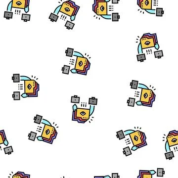 Eavesdropping attacks vector seamless pattern Stock Illustration