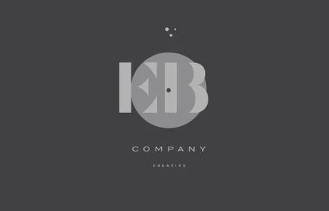Eb e b  grey modern alphabet company letter logo icon Stock Illustration