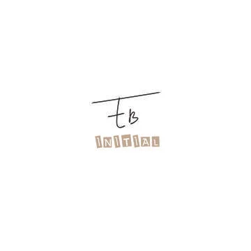 EB handwritten logo for identity Stock Illustration
