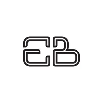 Eb initial letter vector logo icon 스톡 일러스트