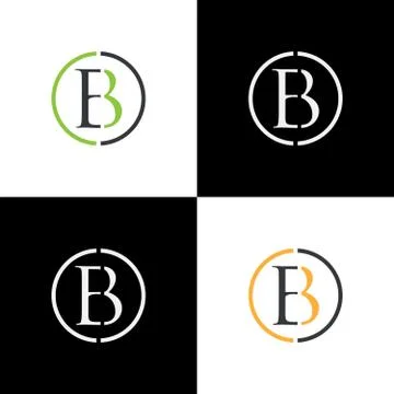 EB letter logo design vector Stock Illustration