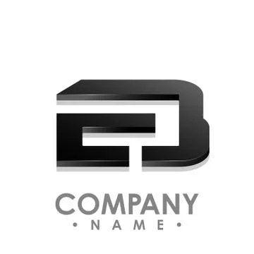 EB letter logo design vector illustration template, E letter logo vector, let Stock Illustration