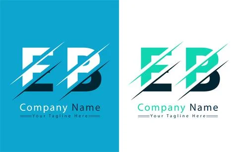EB Letter Logo Vector Design Concept Elements Stock Illustration