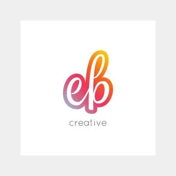 EB logo, vector. Useful as branding symbol, app icon, alphabet element, cli.. 库存插图