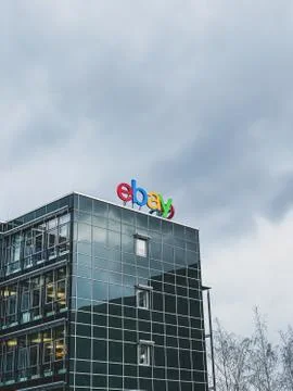 EBay, American e-commerce corporation logo Stock Photos