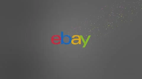 Ebay Logo Wind Dissolve. Grey Stock Footage 157698659