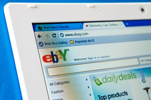 Ebay web page Stock Photos