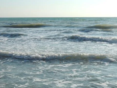 Ebb and flow of sea waves beautiful landscape Stock Photos
