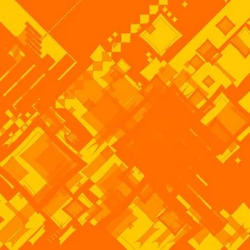 Ebb flow orange square random AN abstract image with the use of random ora... Foto stock