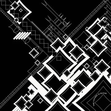 Ebb flow outlined square neg An abstract image that is mainly made up of s... Foto stock