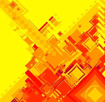 Ebb flow red square An abstract image used to reflect the industrial side ... Foto stock