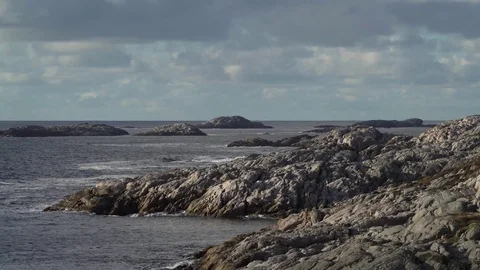 Ebb, ocean and waves. 4k Stock Footage 77973042