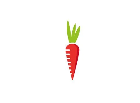 Ebb a vegetable orange carrot for logo design illustration Stock Illustration